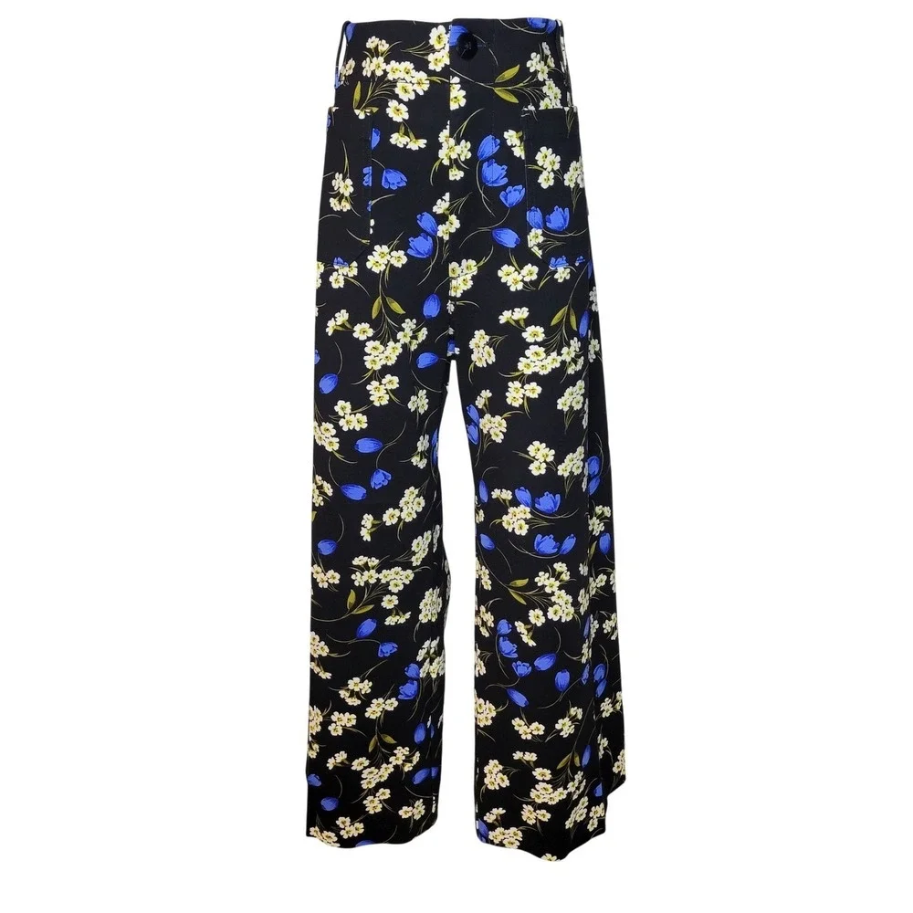 Anthropologie Maeve The Colette Floral Wide Leg Crop Pants 32 NWT Boho Summer